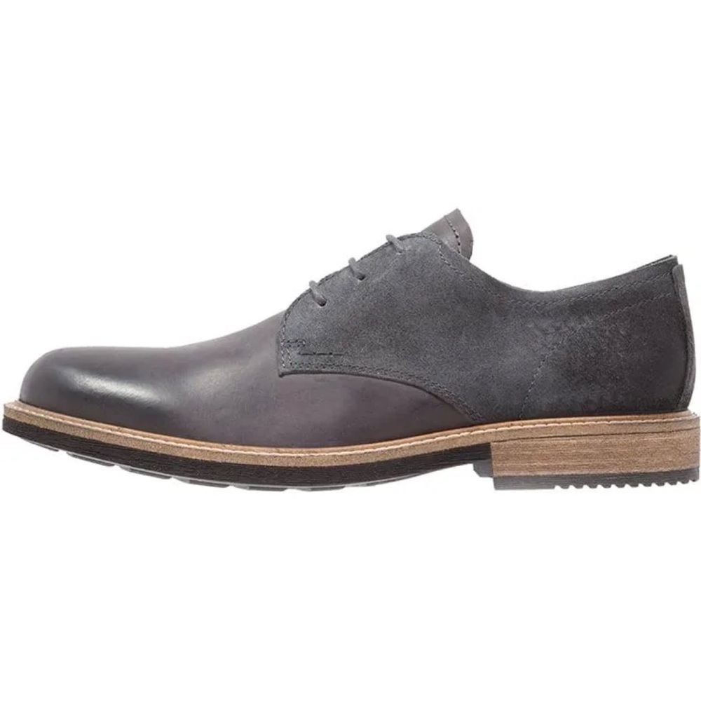 🛍️ECCO Kenton Burnished Suede/Leather Lace Up Brogue Oxford Dress Shoes
